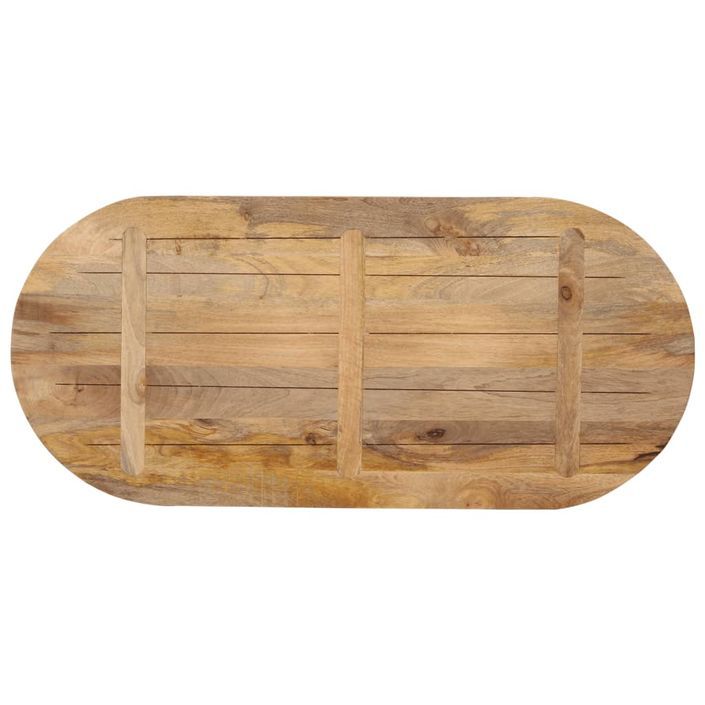 Dessus de table 100x40x2,5 cm ovale bois massif de manguier - Photo n°5