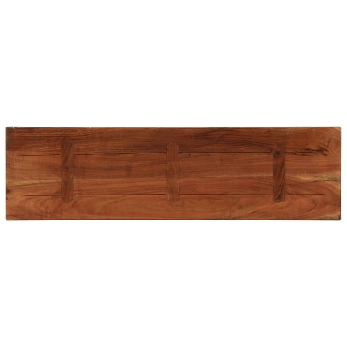 Dessus de table 100x40x2,5cm rectangulaire bois massif récupéré - Photo n°5