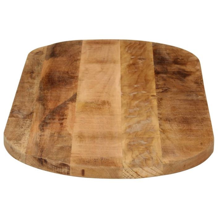 Dessus de table 100x40x3,8cm ovale bois massif de manguier brut - Photo n°4