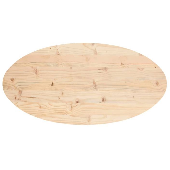 Dessus de table 100x50x2,5 cm bois de pin massif ovale - Photo n°4