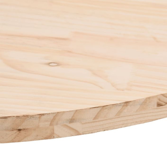 Dessus de table 100x50x2,5 cm bois de pin massif ovale - Photo n°5