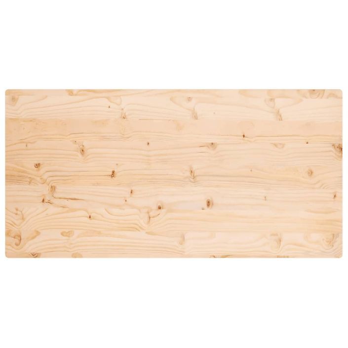 Dessus de table 100x50x2,5 cm bois de pin massif rectangulaire - Photo n°4