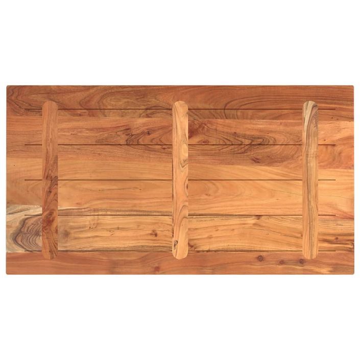 Dessus de table 100x50x2,5cm rectangulaire bois massif d'acacia - Photo n°5