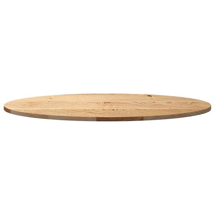 Dessus de table 100x50x2 cm bois de chêne massif ovale - Photo n°5