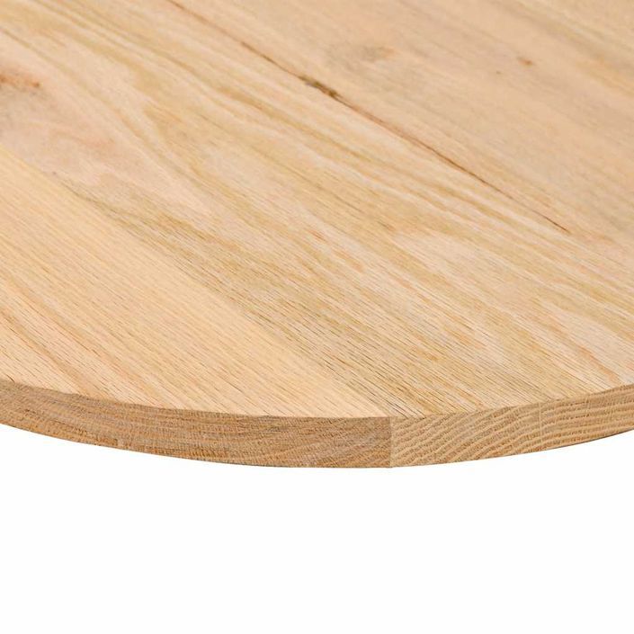 Dessus de table 100x50x2 cm bois de chêne massif ovale - Photo n°8