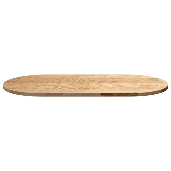 Dessus de table 100x50x2 cm bois de chêne massif ovale - Photo n°5