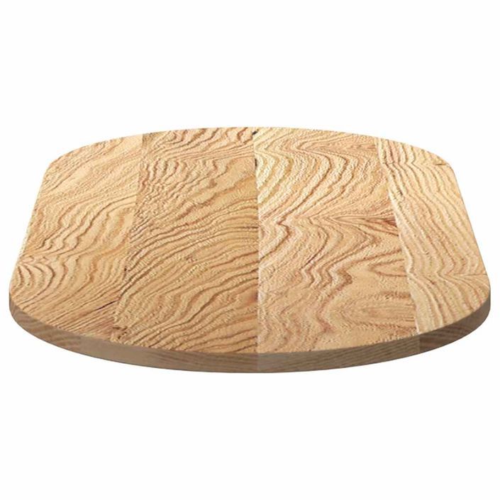 Dessus de table 100x50x2 cm bois de chêne massif ovale - Photo n°6