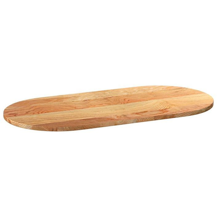 Dessus de table 100x50x2 cm bois de chêne massif ovale - Photo n°4