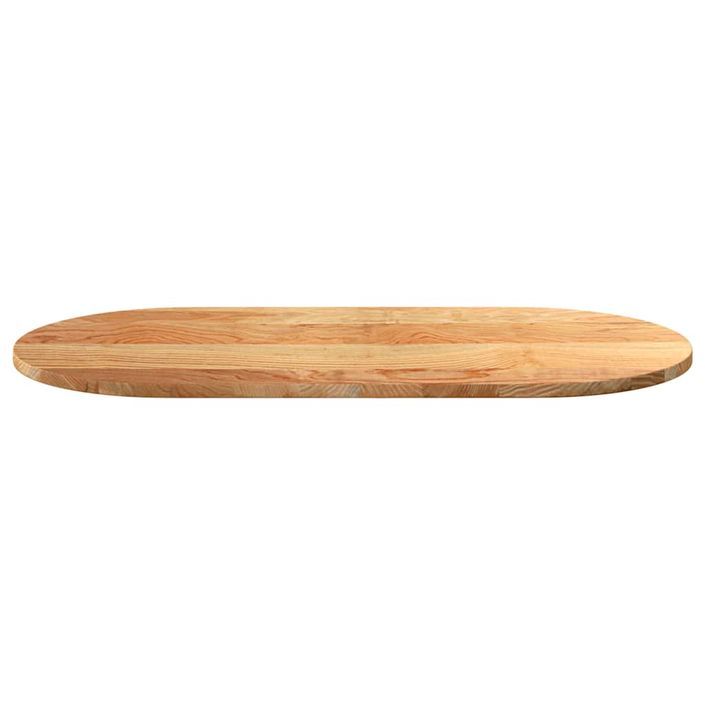 Dessus de table 100x50x2 cm bois de chêne massif ovale - Photo n°5