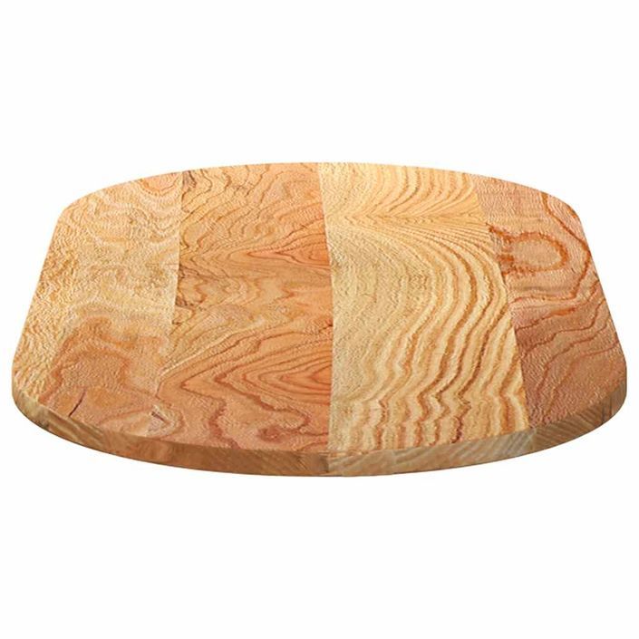 Dessus de table 100x50x2 cm bois de chêne massif ovale - Photo n°6