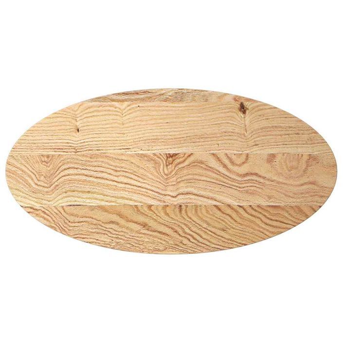 Dessus de table 100x50x4 cm bois de chêne massif ovale - Photo n°2