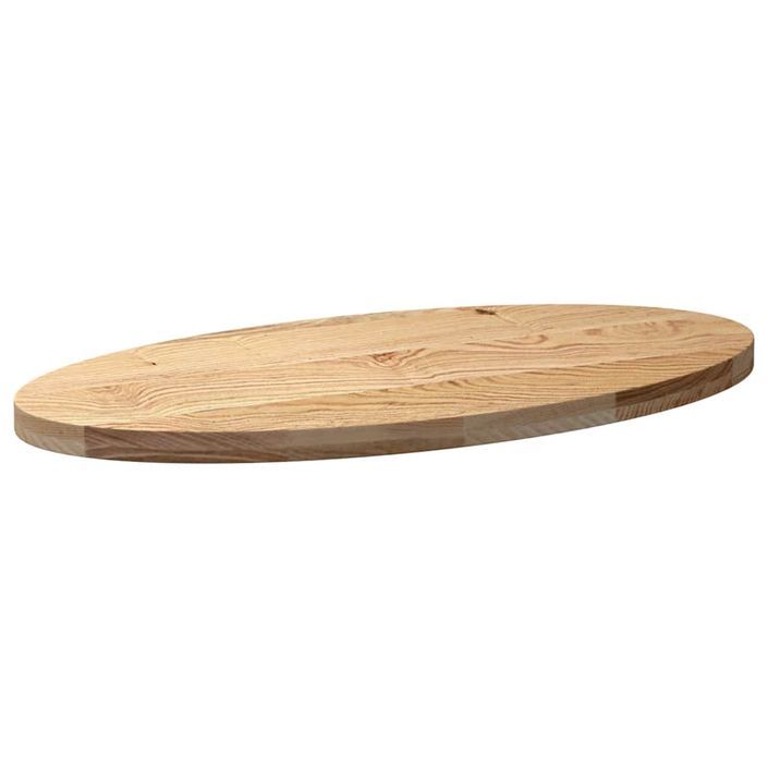 Dessus de table 100x50x4 cm bois de chêne massif ovale - Photo n°4