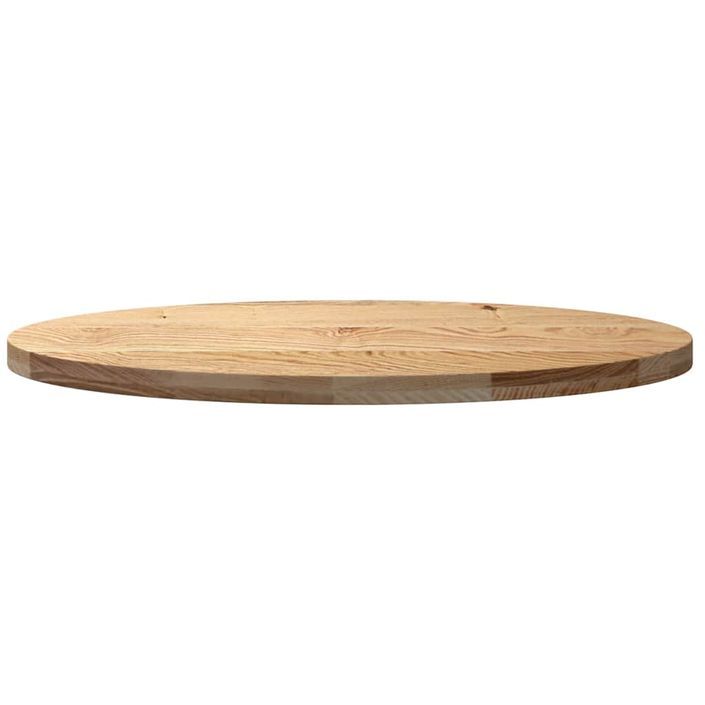 Dessus de table 100x50x4 cm bois de chêne massif ovale - Photo n°5