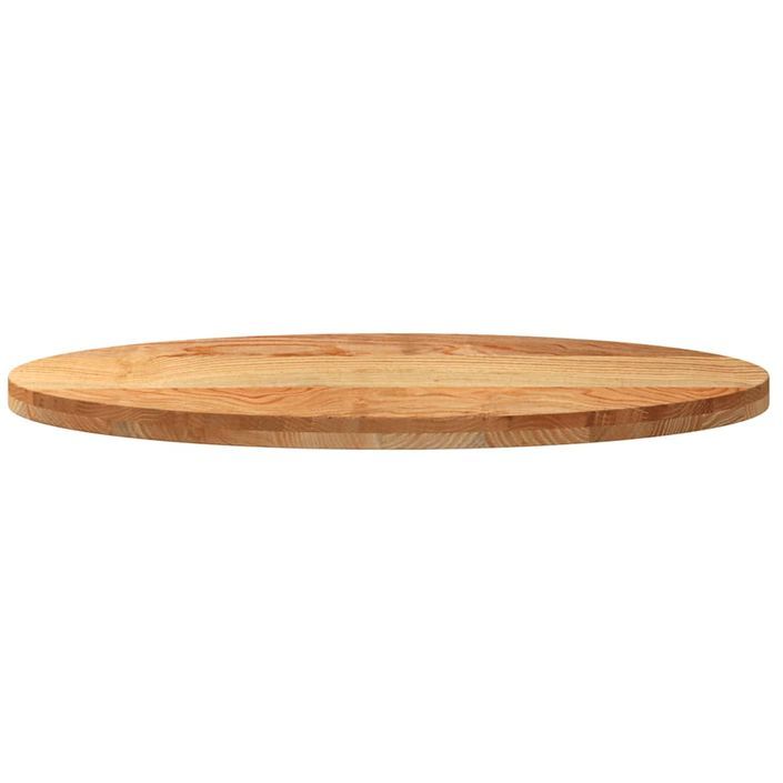 Dessus de table 100x50x4 cm bois de chêne massif ovale - Photo n°5