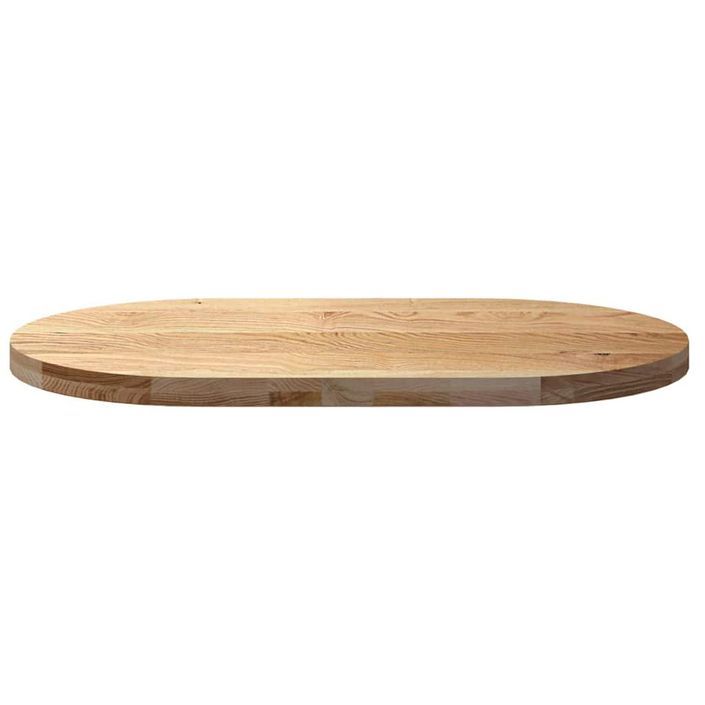 Dessus de table 100x50x4 cm bois de chêne massif ovale - Photo n°5