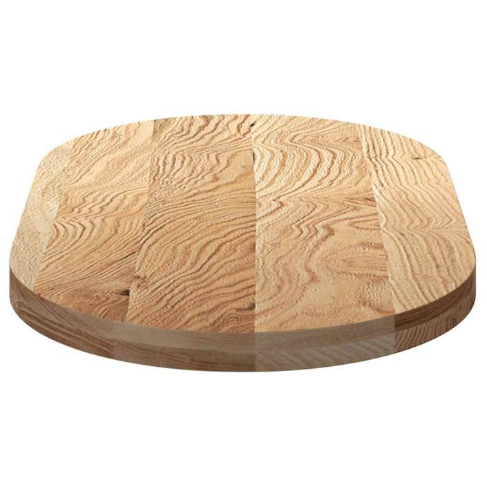 Dessus de table 100x50x4 cm bois de chêne massif ovale - Photo n°6