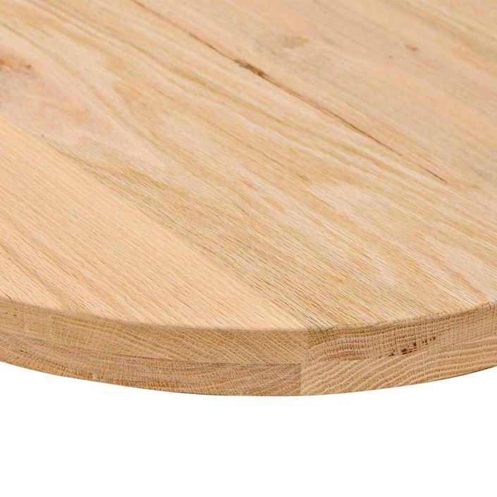 Dessus de table 100x50x4 cm bois de chêne massif ovale - Photo n°8