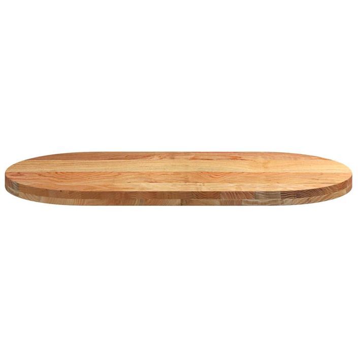 Dessus de table 100x50x4 cm bois de chêne massif ovale - Photo n°5