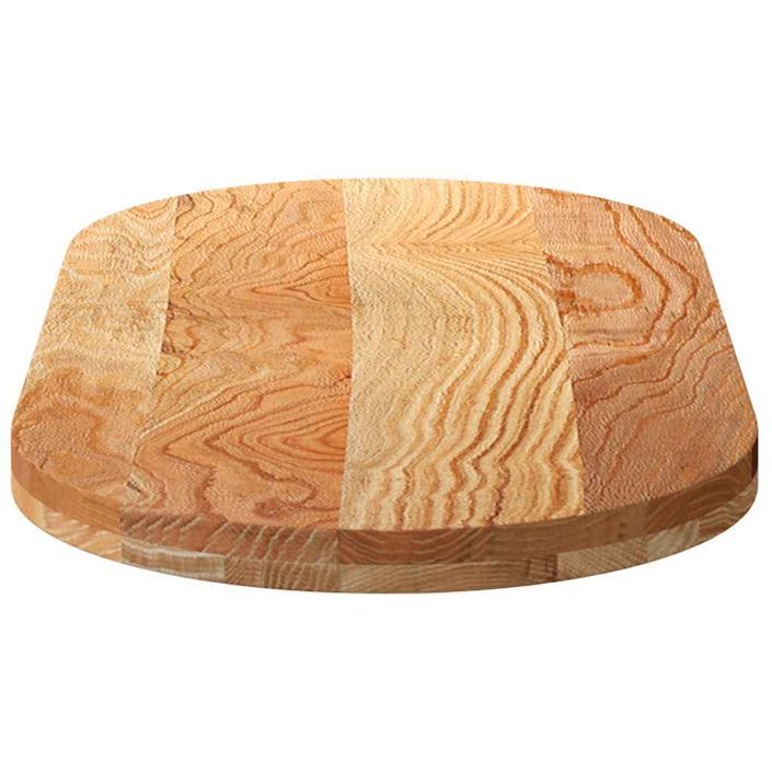 Dessus de table 100x50x4 cm bois de chêne massif ovale - Photo n°6