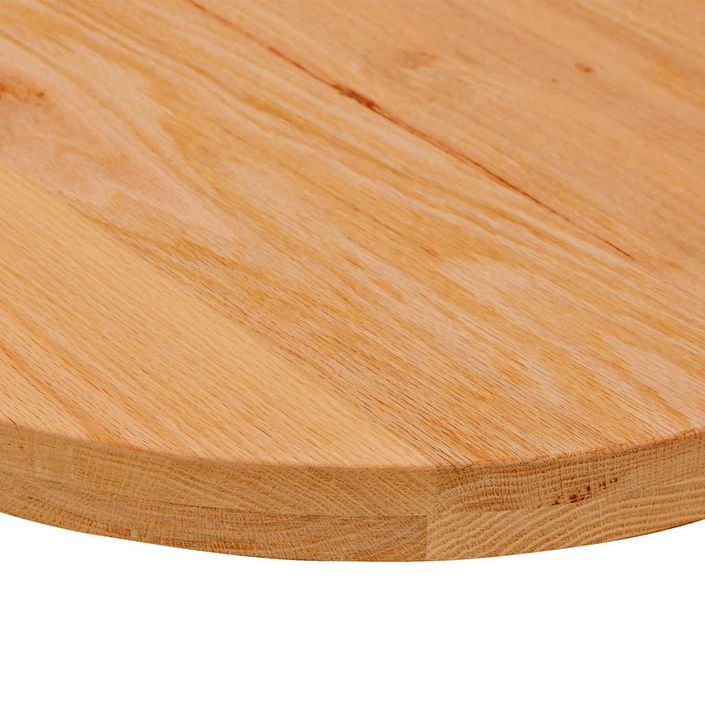 Dessus de table 100x50x4 cm bois de chêne massif ovale - Photo n°8