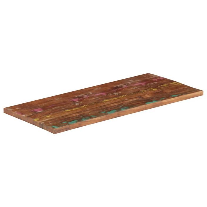 Dessus de table 100x60x2,5cm rectangulaire bois massif récupéré - Photo n°2