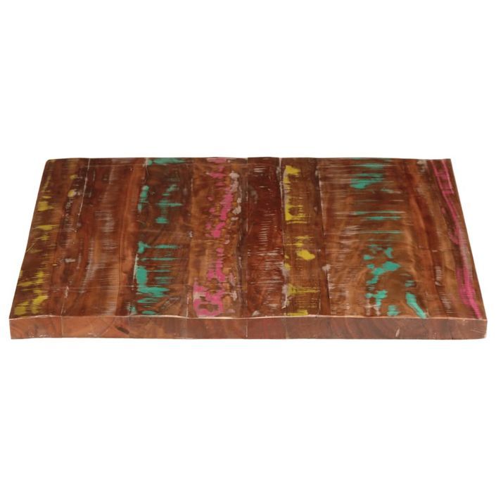 Dessus de table 100x80x2,5cm rectangulaire bois massif récupéré - Photo n°4