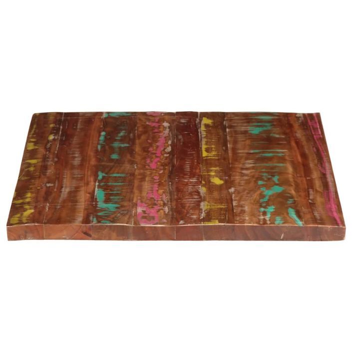 Dessus de table 100x80x3,8cm rectangulaire bois massif récupéré - Photo n°4