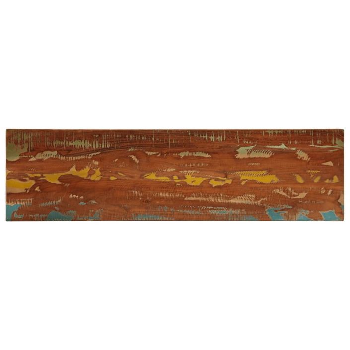 Dessus de table 110x40x3,8cm rectangulaire bois massif récupéré - Photo n°1