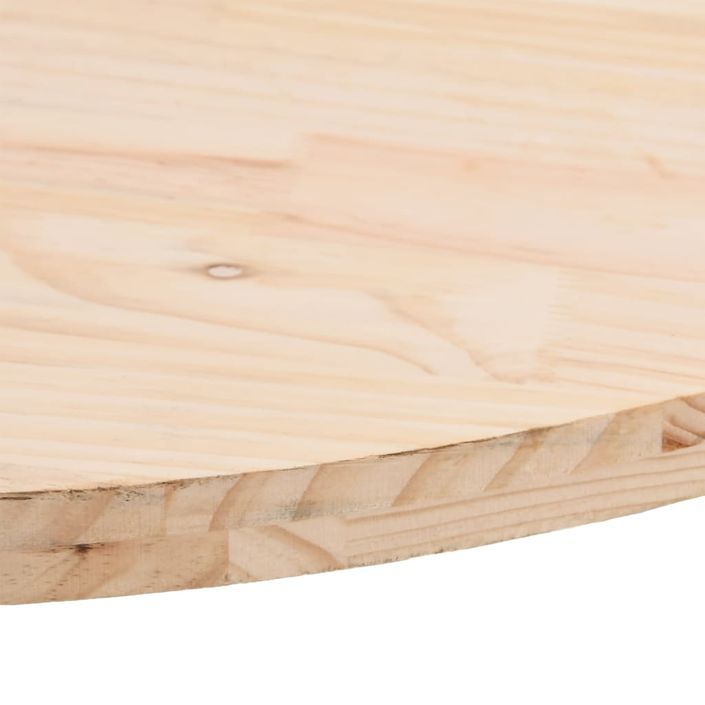 Dessus de table 110x55x2,5 cm bois de pin massif ovale - Photo n°5