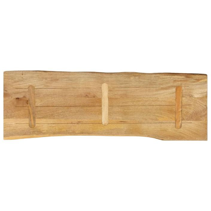 Dessus de table 120x40x3,8 cm bord vivant bois massif manguier - Photo n°5