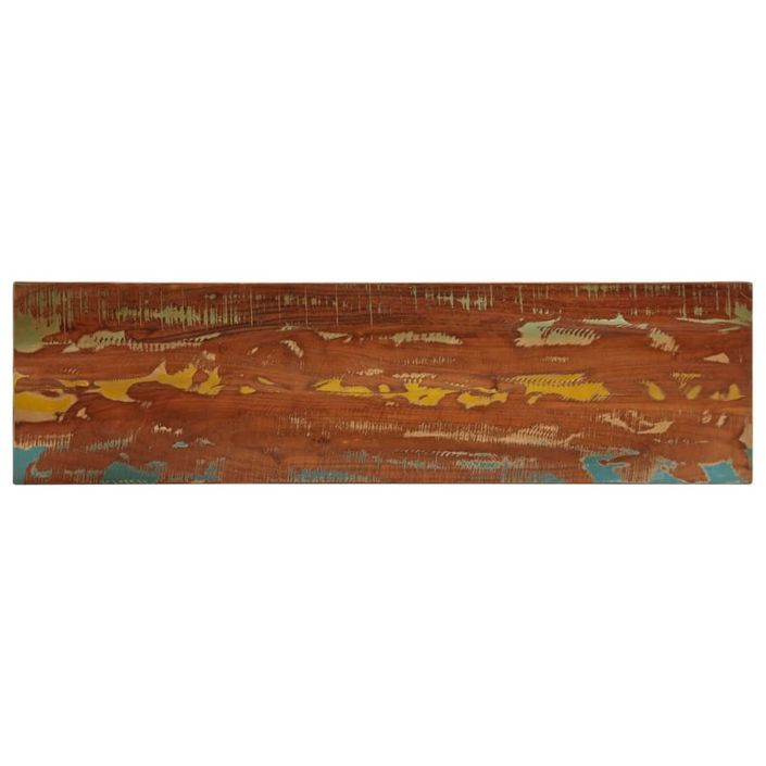 Dessus de table 120x40x3,8cm rectangulaire bois massif récupéré - Photo n°1