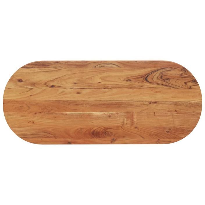 Dessus de table 120x50x3,8 cm ovale bois massif d'acacia - Photo n°1