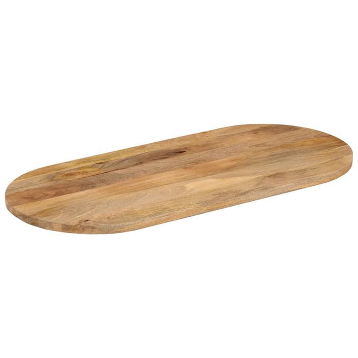 Dessus de table 120x50x3,8 cm ovale bois massif de manguier - Photo n°2