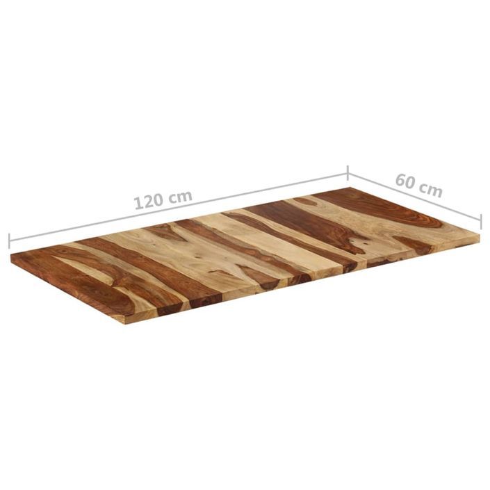 Dessus de table 120x60x(2,5-2,7) cm Bois solide - Photo n°6