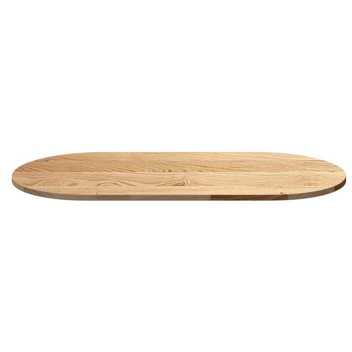 Dessus de table 120x60x2 cm bois de chêne massif ovale - Photo n°5