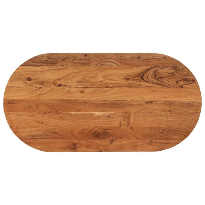 Dessus de table 120x60x3,8 cm ovale bois massif d'acacia - Photo n°1