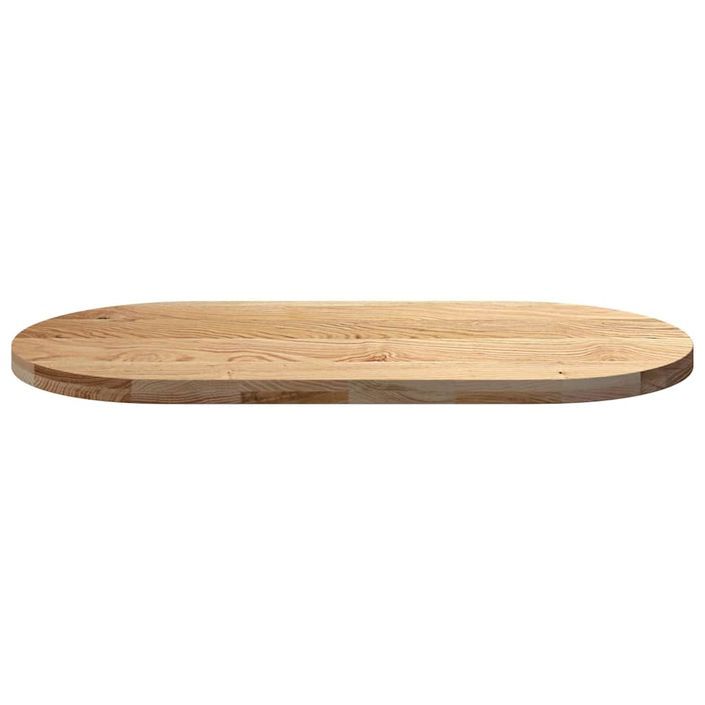 Dessus de table 120x60x4 cm bois de chêne massif ovale - Photo n°5