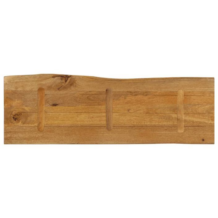 Dessus de table 140x40x3,8 cm bord vivant bois massif manguier - Photo n°5