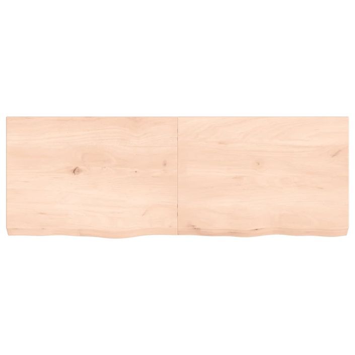 Dessus de table 140x50x6 cm bois de chêne massif non traité - Photo n°3