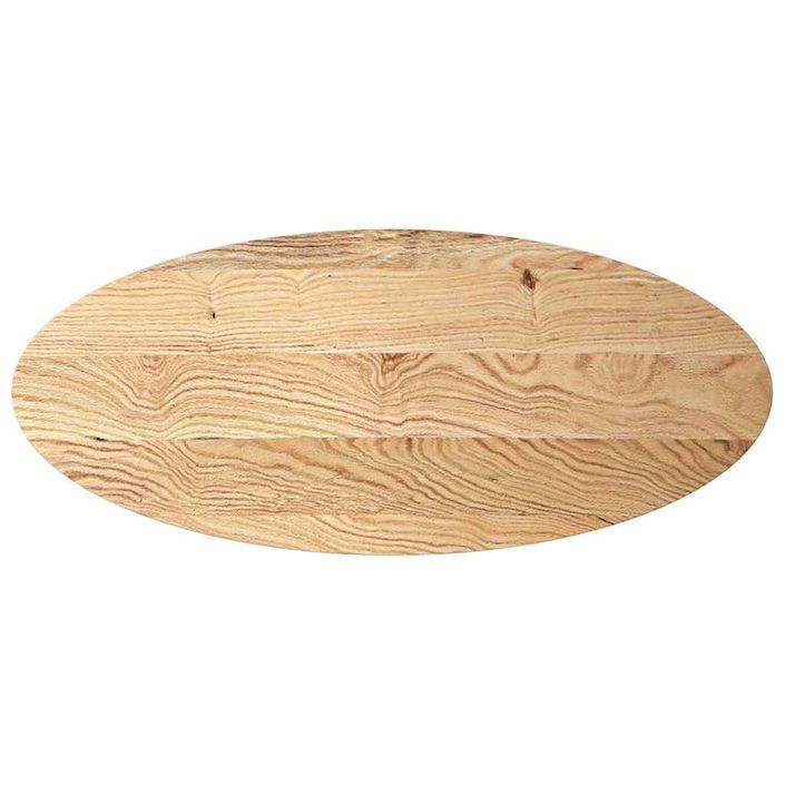 Dessus de table 140x60x2 cm bois de chêne massif ovale - Photo n°2