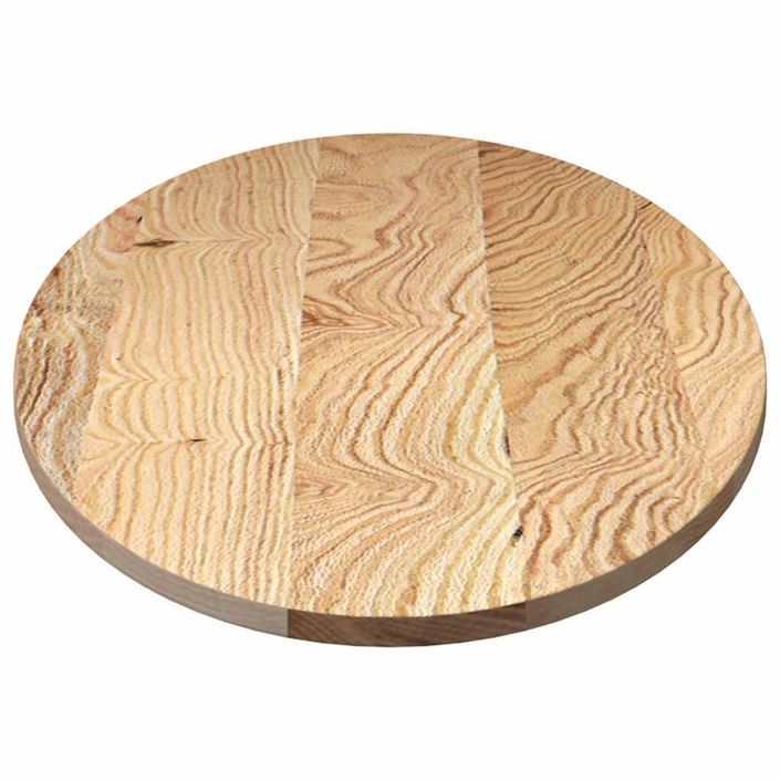 Dessus de table 140x60x2 cm bois de chêne massif ovale - Photo n°6