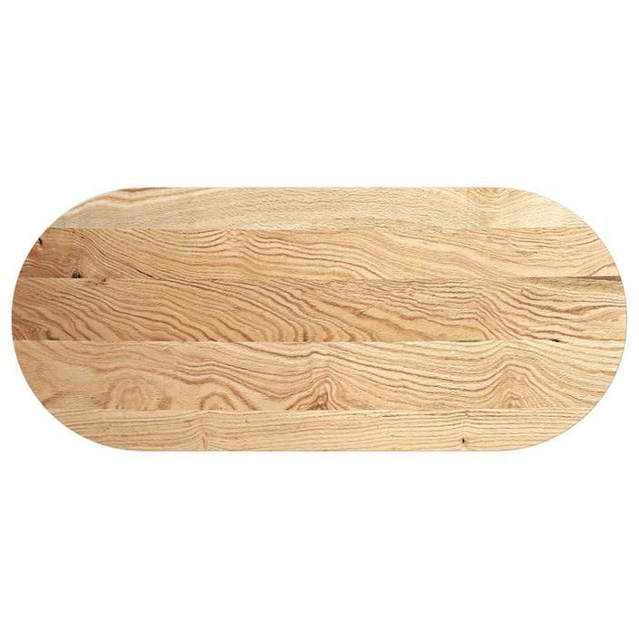 Dessus de table 140x60x2 cm bois de chêne massif ovale - Photo n°2