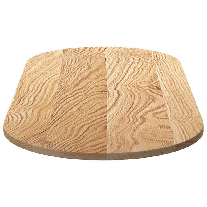 Dessus de table 140x60x2 cm bois de chêne massif ovale - Photo n°6