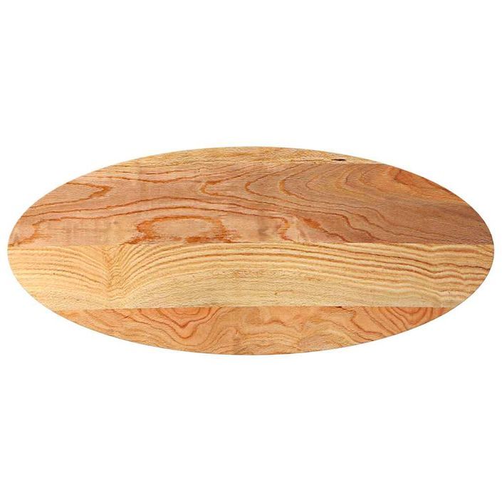 Dessus de table 140x60x4 cm bois de chêne massif ovale - Photo n°2