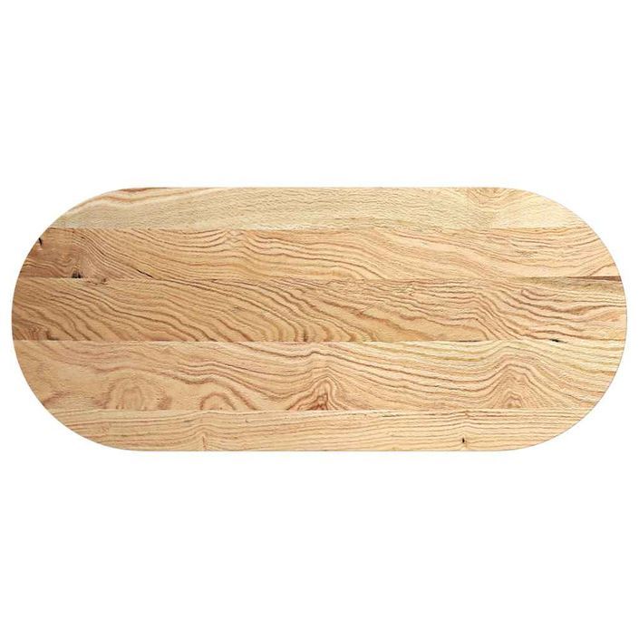 Dessus de table 140x60x4 cm bois de chêne massif ovale - Photo n°2