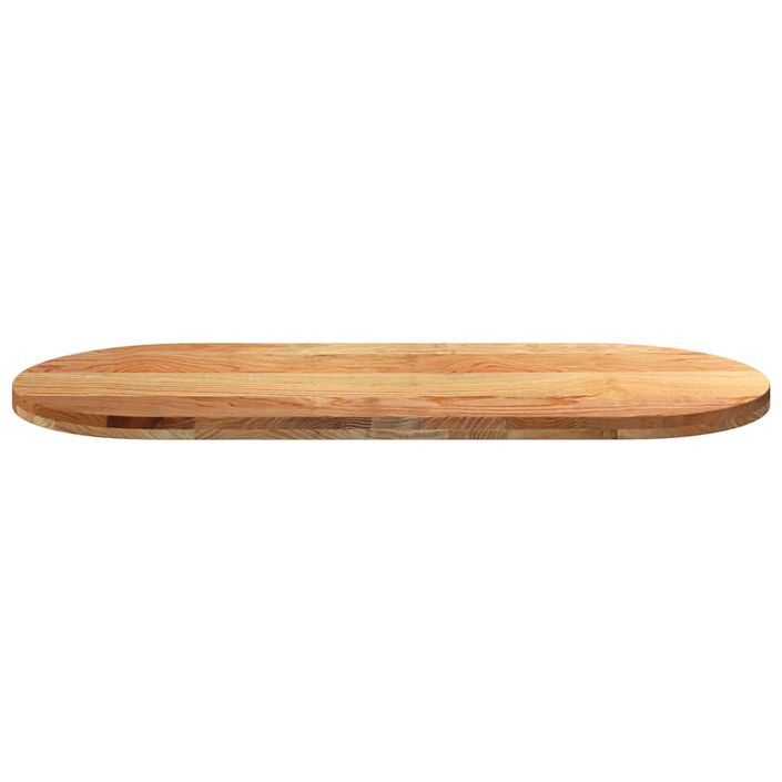 Dessus de table 140x60x4 cm bois de chêne massif ovale - Photo n°5