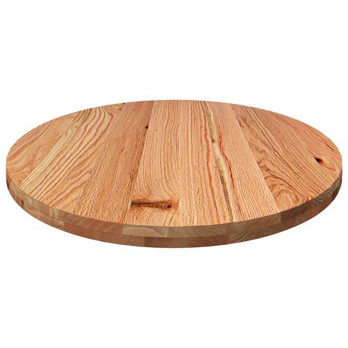 Dessus de table 180x90x4 cm bois de chêne massif ovale - Photo n°4