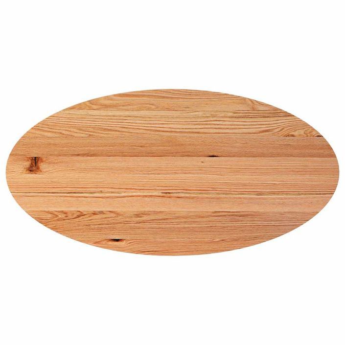 Dessus de table 180x90x4 cm bois de chêne massif ovale - Photo n°6