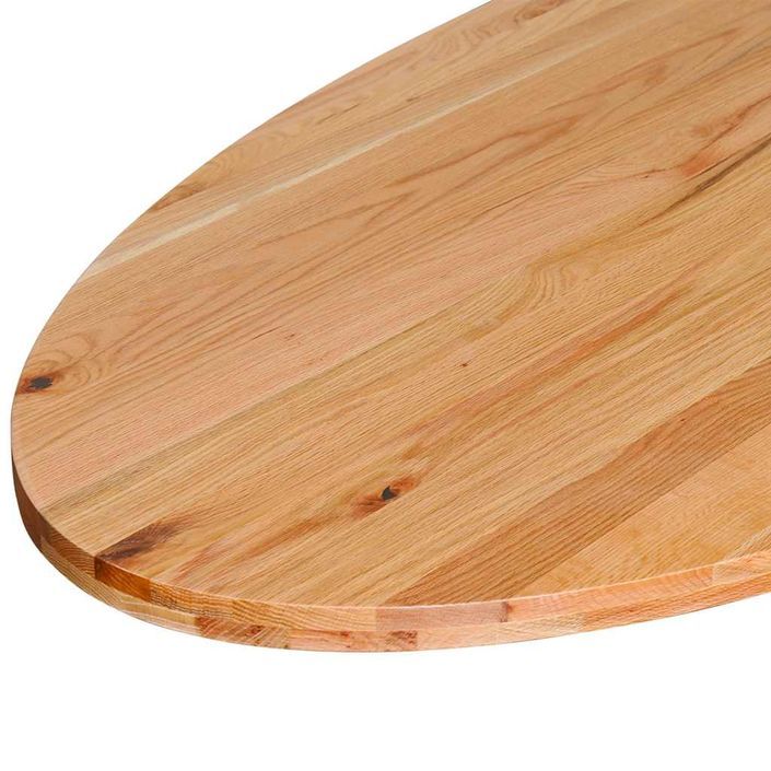 Dessus de table 180x90x4 cm bois de chêne massif ovale - Photo n°9