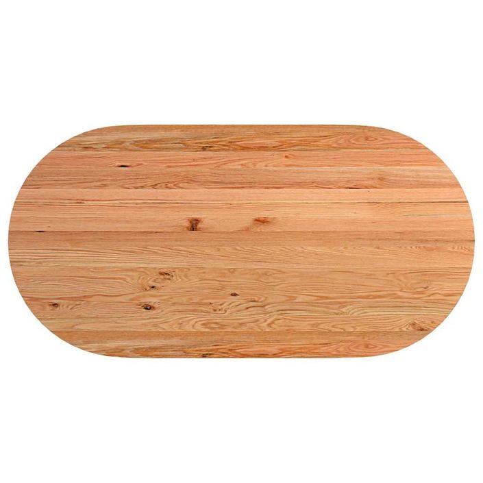 Dessus de table 180x90x4 cm bois de chêne massif ovale - Photo n°6